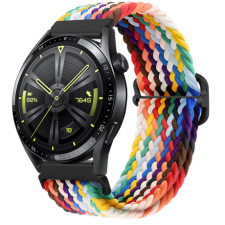BSTRAP Elastic Nylon szíj Huawei Watch GT3 42mm, rainbow okosóra kellék