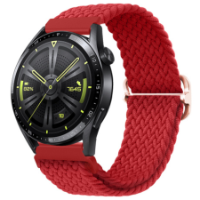 BSTRAP Elastic Nylon szíj Samsung Galaxy Watch 3 45mm, red okosóra kellék