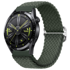 BSTRAP Elastic Nylon szíj Xiaomi Amazfit Bip, olive green okosóra kellék