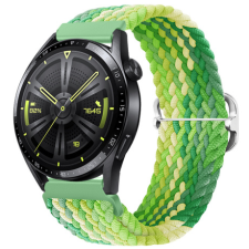 BSTRAP Elastic Nylon szíj Xiaomi Amazfit GTR 42mm, lime okosóra kellék