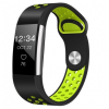 BSTRAP Fitbit Charge 2 Silicone Sport (Small) szíj, Black/Green