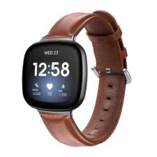 BSTRAP Fitbit Versa 3 Leather Lux szíj, brown óraszíj
