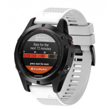 BSTRAP Garmin Fenix 5 Silcone Acton szíj, White mobiltelefon kellék