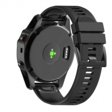BSTRAP Garmin Fenix 5s Silicone Acton szíj, Black okosóra kellék