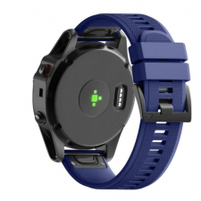 BSTRAP Garmin Fenix 5x Silicone Acton szíj, Dark Blue okosóra kellék