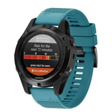 BSTRAP Garmin Fenix 5x Silicone Acton szíj, Dark Teal okosóra kellék