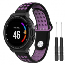 BSTRAP Garmin Forerunner 235 Silicone Sport szíj, Black/Pink mobiltelefon kellék