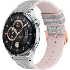 BSTRAP Glitter szíj Huawei Watch GT3 42mm, silver okosóra kellék