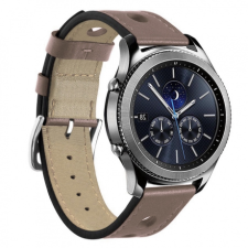 BSTRAP Huawei Watch 3 / 3 Pro Leather Italy szíj, Khaki Brown okosóra kellék