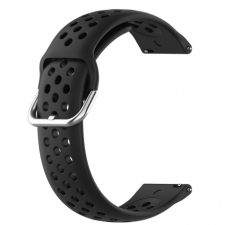 BSTRAP Huawei Watch 3 / 3 Pro Silicone Dots szíj, black okosóra kellék