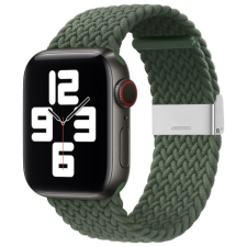 BSTRAP Nylon Braided szíj Apple Watch 42/44/45/49mm, green okosóra kellék