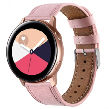 BSTRAP Samsung Galaxy Watch 42mm Leather Italy szíj, Pink okosóra kellék