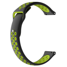 BSTRAP Silicone Sport szíj Garmin Vivoactive 5, black/Green okosóra kellék
