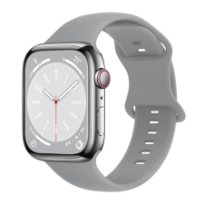 BSTRAP Smooth Silicone szíj Apple Watch 42/44/45mm, gray okosóra kellék