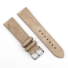 BSTRAP Suede Leather szíj Xiaomi Amazfit Bip, beige okosóra kellék
