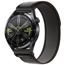 BSTRAP Velcro Nylon szíj Xiaomi Amazfit Stratos 2/2S/3, black gray okosóra kellék