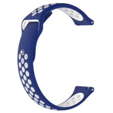 BSTRAP Xiaomi Amazfit GTR 42mm Silicone Sport szíj, Blue/White óraszíj