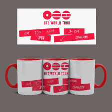  BTS World Tour Arirang bögre (Piros) bögrék, csészék