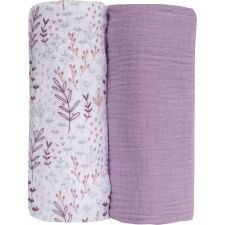 BUBABA muslin pelenka 70x70 cm (2 db)-Lila mosható pelenka