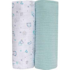 Bubaba muslin pelenka 70x70 cm (2 db)- Menta mosható pelenka