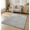 Budapest Carpet Den. Furlux világosszürke 80 x 150cm egyszínű extra puha shaggy szőnyeg