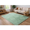 Budapest Carpet Den. Furlux zöld 80 x 150cm egyszínű extra puha shaggy szőnyeg