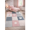 Budapest Carpet Den. Mile 5202-1 rózsaszín 100 x 200cm négyzetháló gyerekszőnyeg