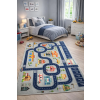 Budapest Carpet Den. Mile 5302-1 szürke 160 x 230cm autópályás gyerekszőnyeg