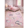 Budapest Carpet Den. Mile 5376-1 rózsaszín 100 x 200cm pillangós gyerekszőnyeg