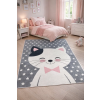 Budapest Carpet Den. Mile 5378-1 szürke 80 x 150cm cicás gyerekszőnyeg