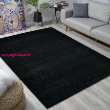 Budapest Carpet Den Nora egyszínű fekete 60szett=60x220cm+2dbx60x110cm Modern szőnyeg lakástextília
