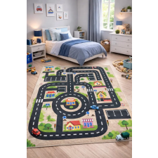 Budapest Carpet TOP! Den. Mile 5375-1 bézs 120 x 180cm autópályás gyerekszőnyeg lakástextília