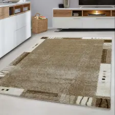 Budapest Carpet TOP! Den. Nora 6037 bézs 120x170cm Modern szőnyeg lakástextília