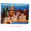 Budapest látványosságai hűtőmágnes 9x6,5 cm - Országház Szent István szoborral