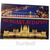  Budapest látványosságai hűtőmágnes 9x6,5 cm - Parlament - Lánchíd, Dunával