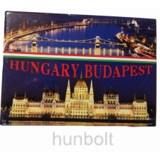  Budapest látványosságai hűtőmágnes 9x6,5 cm - Parlament - Lánchíd, Dunával hűtőmágnes