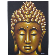 Buddha Festmény - Arany Homok grafika, keretezett kép