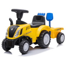 Buddy Toys New Holland T7 lábbal hajtós traktor pótkocsival sárga lábbal hajtható járgány
