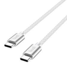 Budi 206TT15W USB-C apa - USB-C apa 2.0 Adat és töltő kábel - Fehér (1.5m) (206TT15W) kábel és adapter