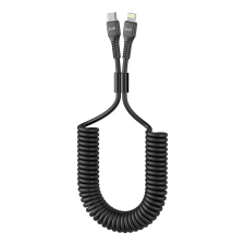 Budi 210TLS USB-C apa - Lightning apa 2.0 Adat és töltőkábel - Fekete (1.8m) kábel és adapter