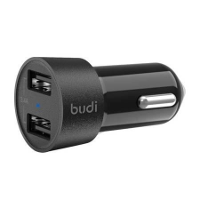 Budi 2xUSB-A autós töltő 3.4A fekete (622mini) mobiltelefon kellék