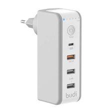 Budi 3xUSB-A - USB-C hálózati töltő 32W fehér (301TE) (301TE) mobiltelefon kellék