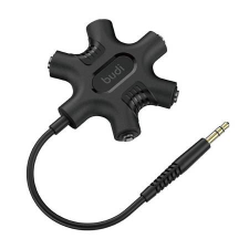 Budi Rockstar 3,5mm AUX mini jack audio elosztó fekete (123) (B123) kábel és adapter