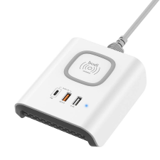 Budi Wireless charger Budi QC3.0 2xUSB 5V 2.4A (White) mobiltelefon kellék