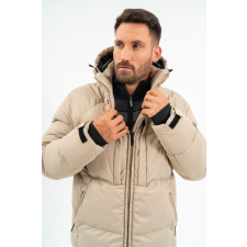 BUDMIL férfi téli kabát, ARIBALDO25, Bézs, XL férfi kabát, dzseki