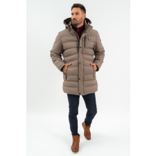 BUDMIL férfi téli kabát, KOLMAN25, Barna, S férfi kabát, dzseki