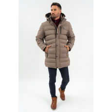 BUDMIL férfi téli kabát, KOLMAN25, Barna, XL