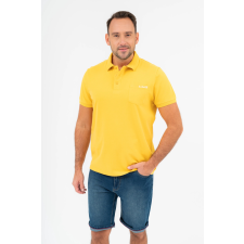 BUDMIL Galléros póló Férfi XXXL sárga férfi póló