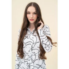 BUDMIL Hosszított blúz Női M fehér-fekete 20770068-001242-0399 blúz