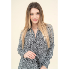 BUDMIL Hosszított blúz Női S fehér-fekete 20770068-002242-0299